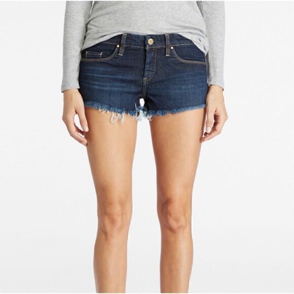 Blank NYC Little Queenie Denim Frayed Cut Off Shorts, Size 26 - Picture 4 of 14